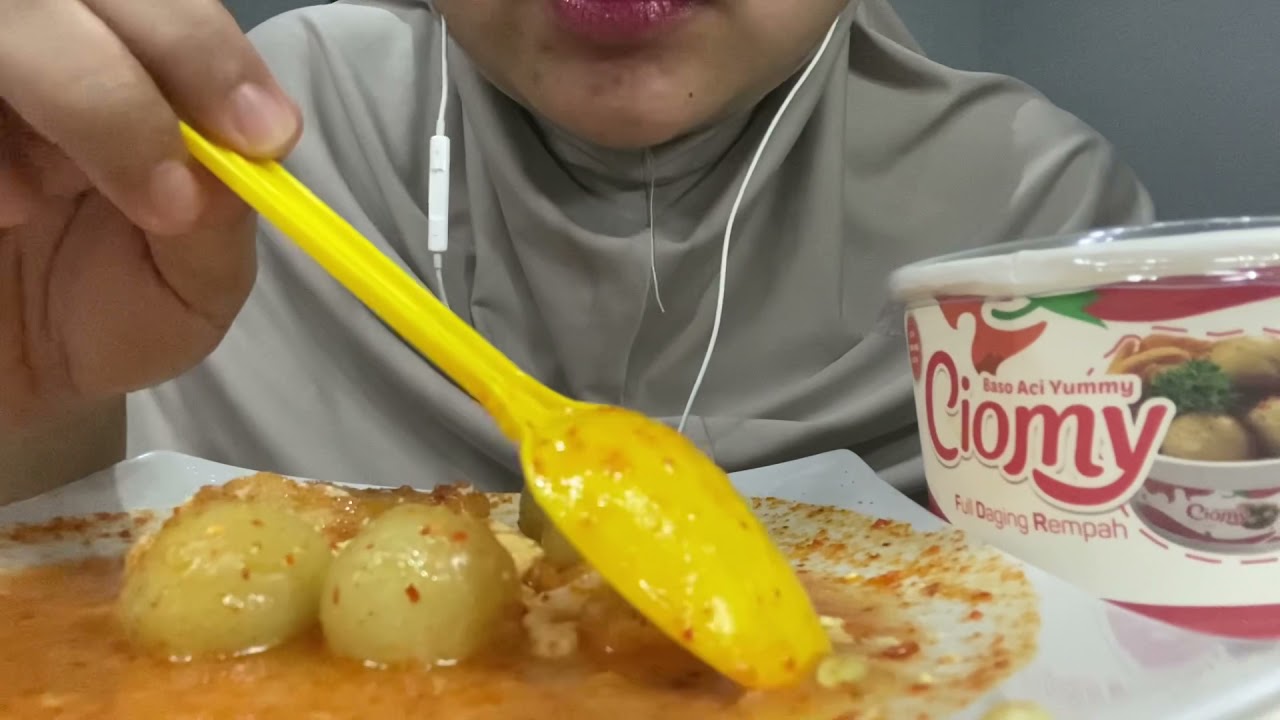 ASMR | Ciomy Bakso Aci Yummy 😍🌶🌶