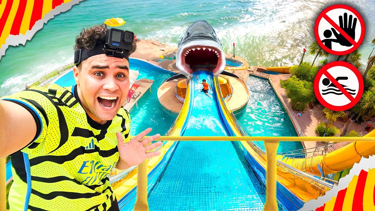 TOBOG&Atilde;S , PISCINAS E ONDAS GIGANTES. AVENTURAS NO PARQUE AQU&Aacute;TICO !!! (POV)
