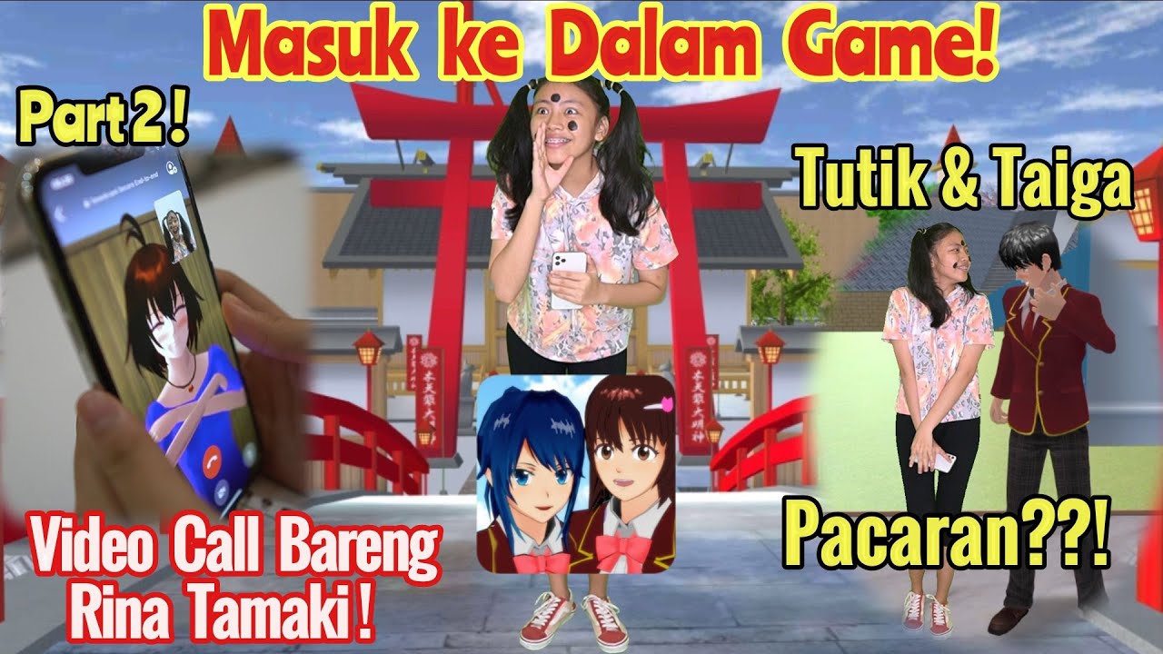 MASUK KEDALAM GAME SAKURA ! JOGET BARENG TAIGA YUKI VC DENGAN RINA TAMAKI Part 2 Drama!