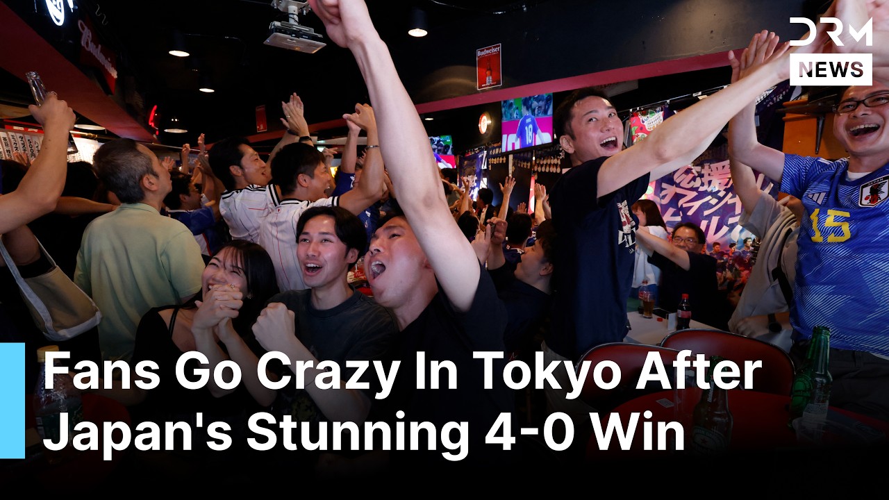 Japan Fans Celebrate Wildly After Dominant 4-0 Win Over Tunisia | FIFA World Cup 2026 | AD1F