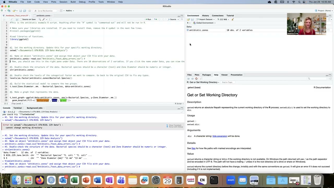 BIOL229 | Troubleshooting your first T-test in RStudio on a MAC