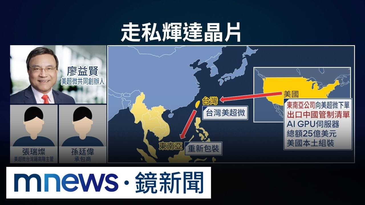涉走私輝達AI晶片到中國！　美超微創辦人廖益賢遭捕｜#鏡新聞
