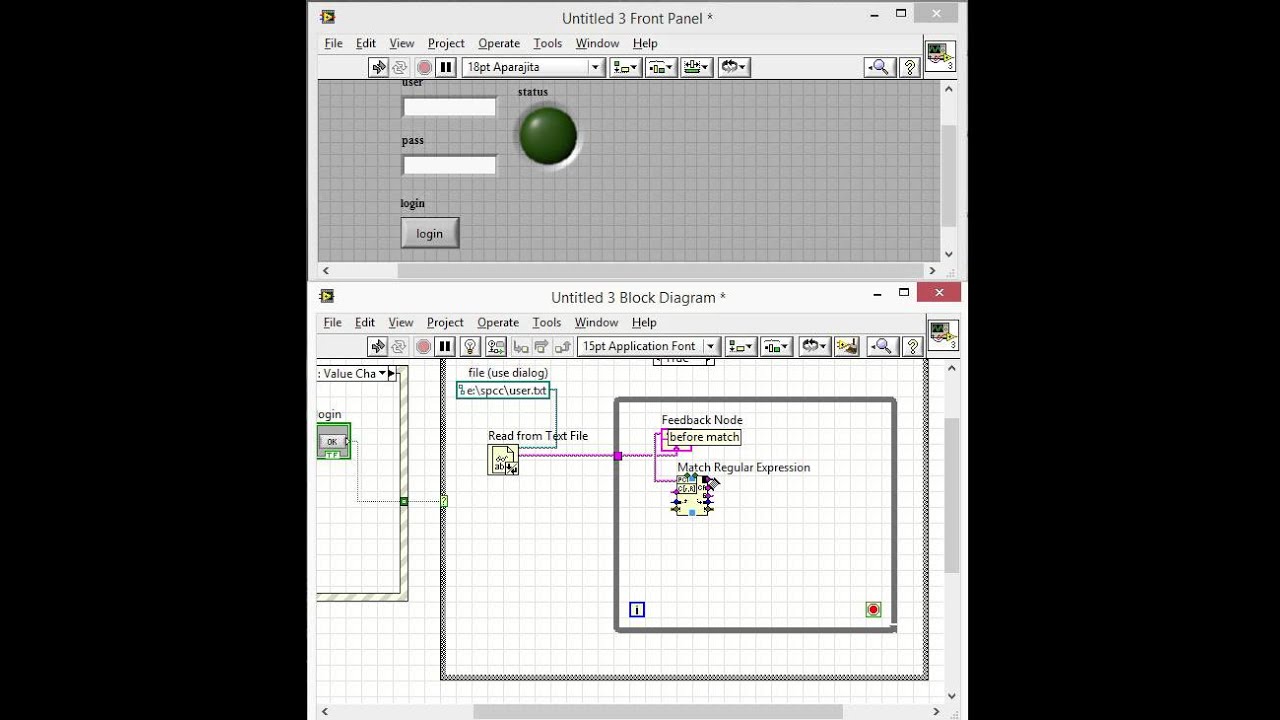 multiple user  login labview