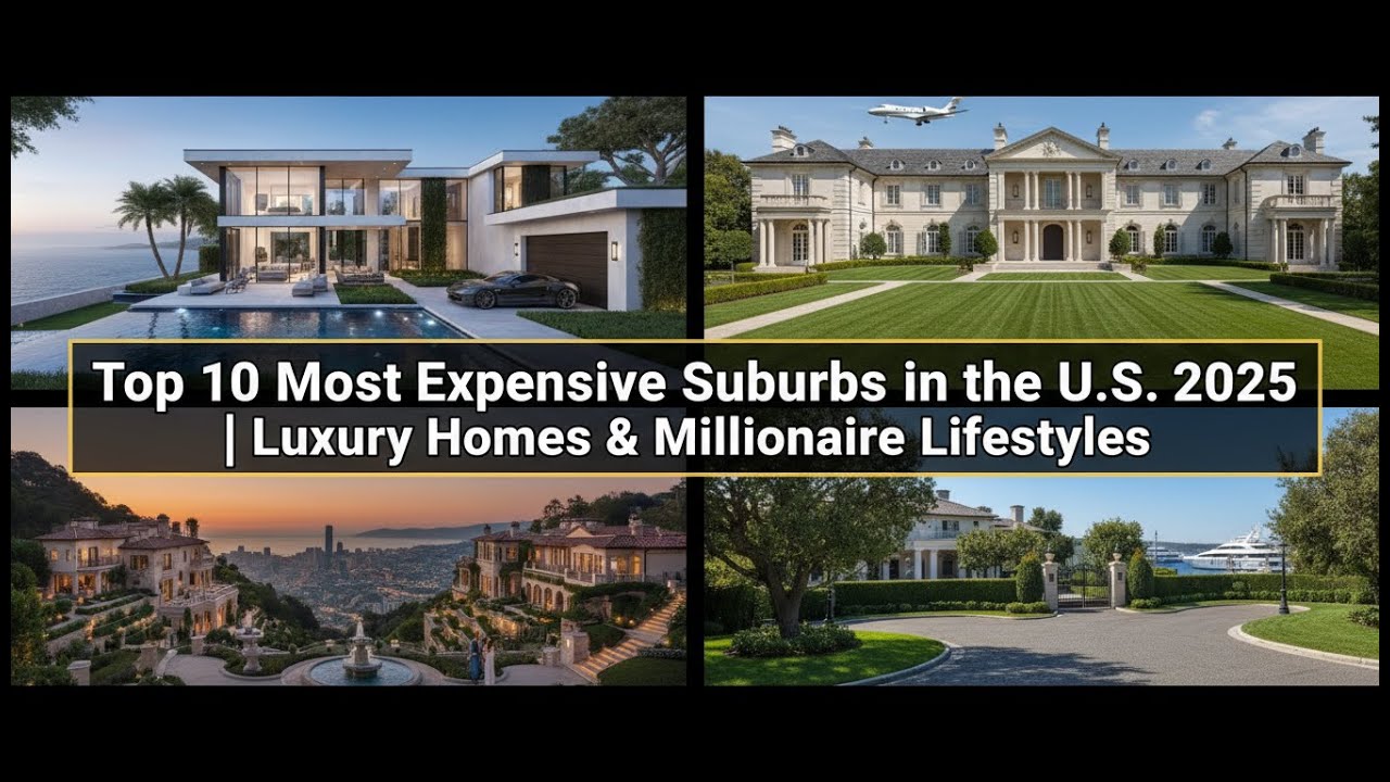Top 10 Most Expensive Suburbs in the U.S. 2025 | Luxury Homes & Millionaire Lifestyles