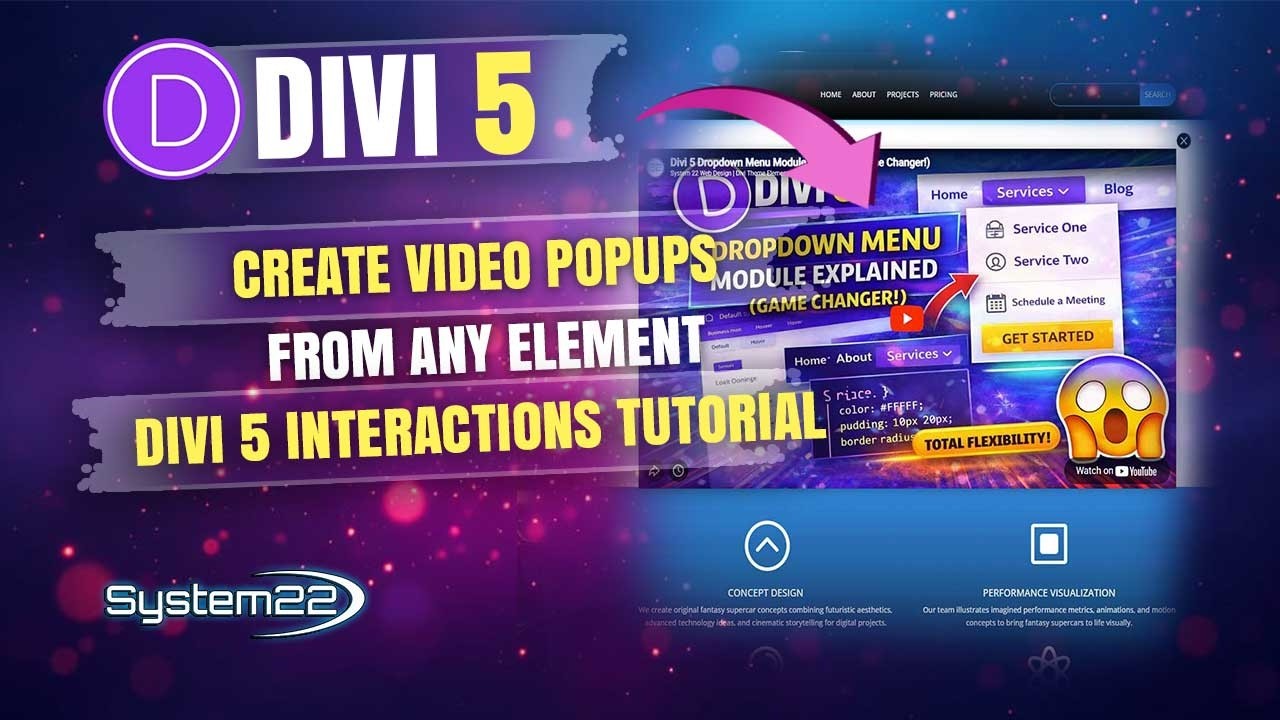 Учебное пособие по интерактивным функциям Divi 5: мгновенное отображение видеороликов при нажатии...