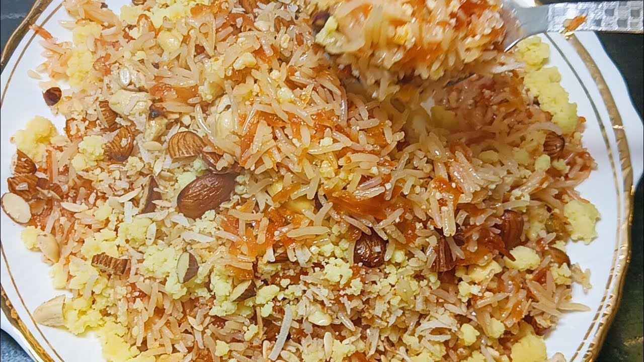 10 minutes mein Banakar taiyar Karen ek dam unique gajar ke Zarda (carrot sweetricejaggery)ki recipe