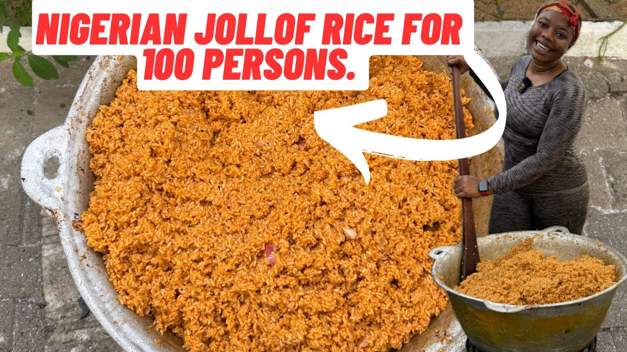 HOW TO MAKE NIGERIAN PARTY JOLLOF RICE FOR 100 PERSONS| STARTED A CHARITY FOUNDATION