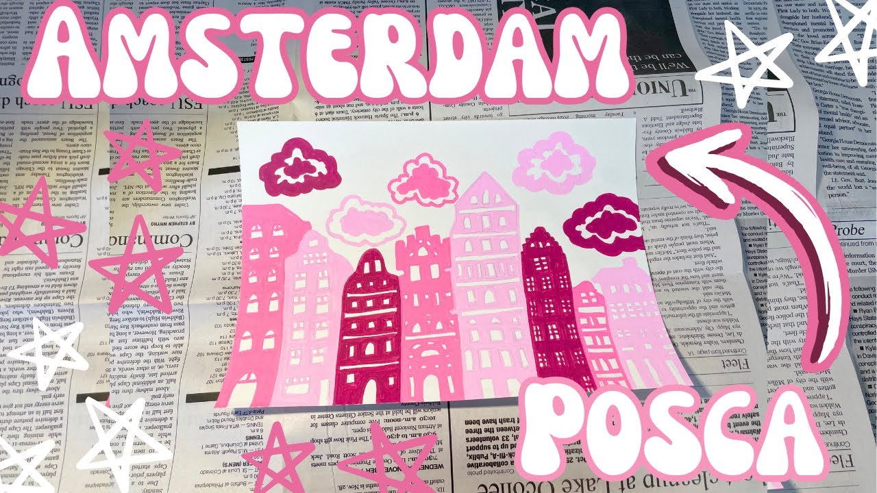 How to Draw Amsterdam - Sketch With Me Using Posca Markers Art Studio