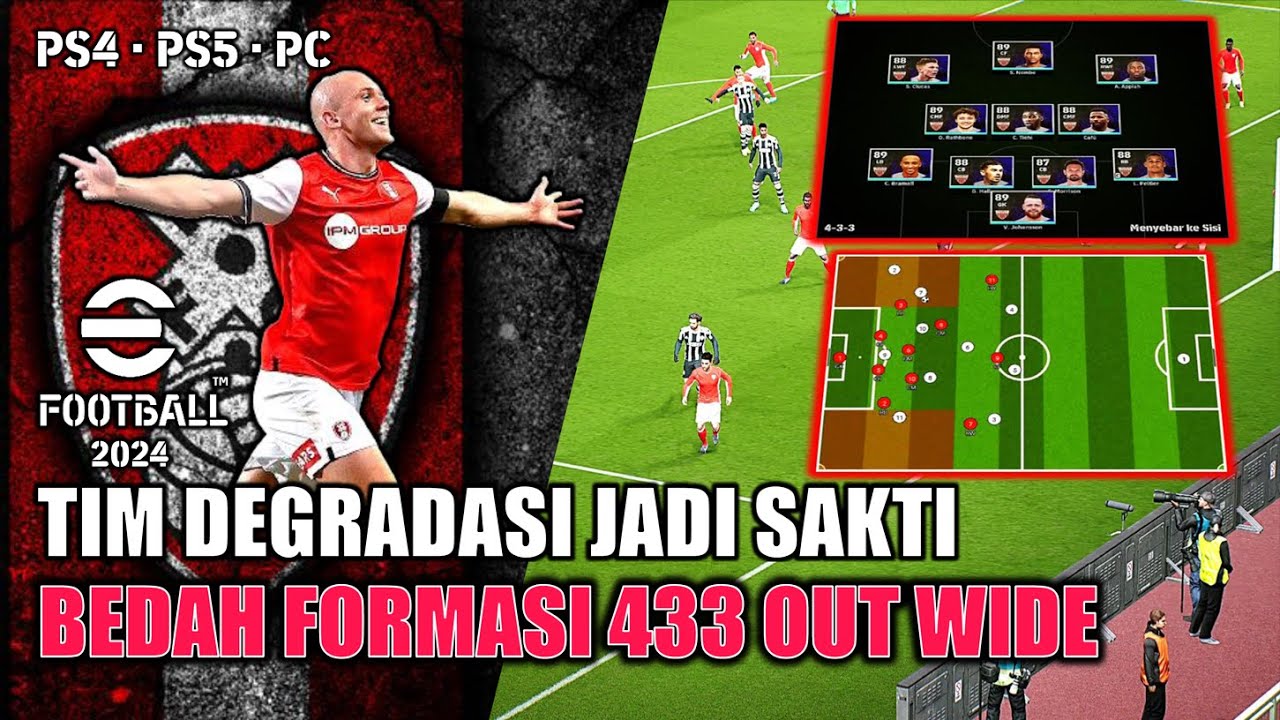 TIM DEGRADASI JADI SAKTI | FORMASI MENYEBAR KE SISI EFOOTBALL 2024