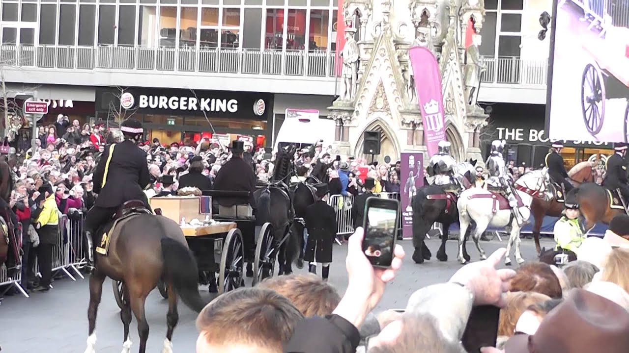 King Richard III Makes His Final Journey Through The Streets Of Leicester 22.3.2015