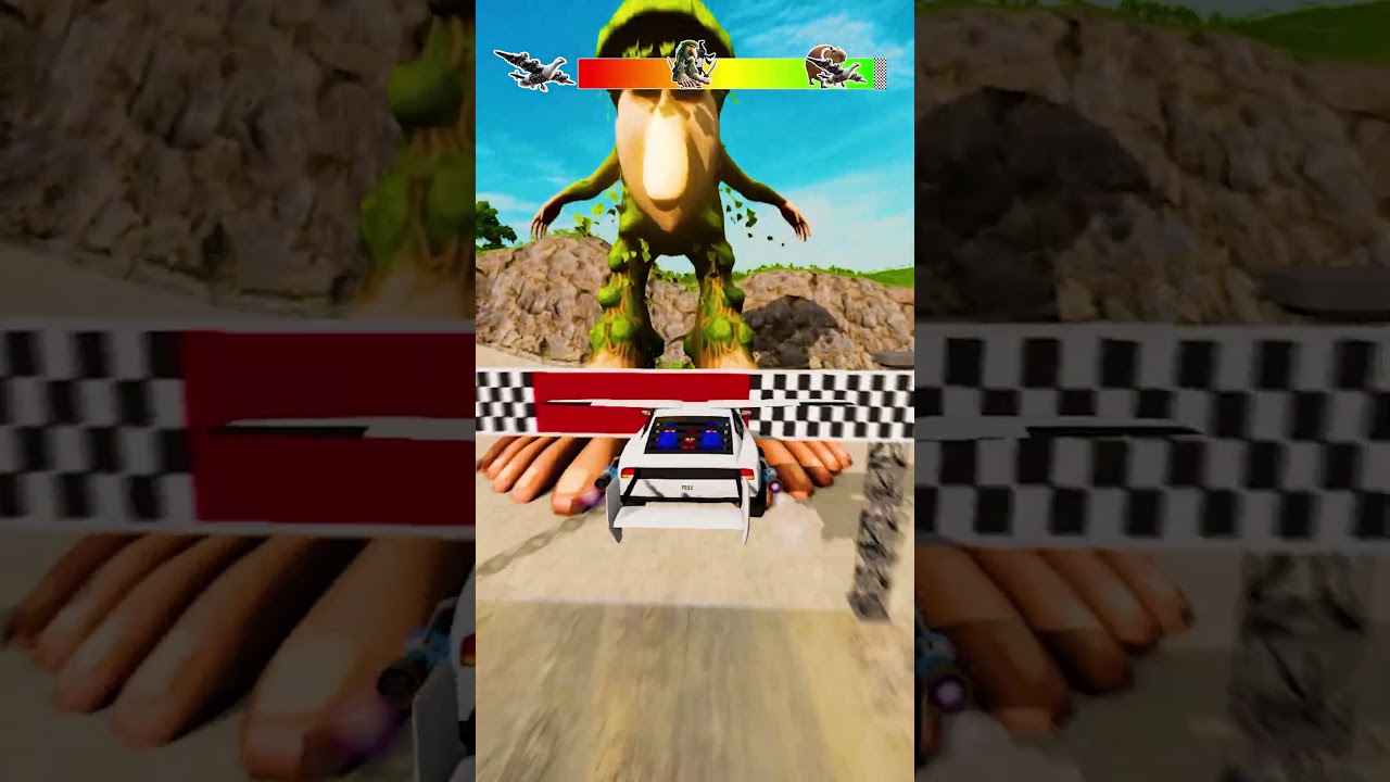 Italian Brainrot Cars Trapped Under the Tree Logs! #italianbrainrot #78 #shorts