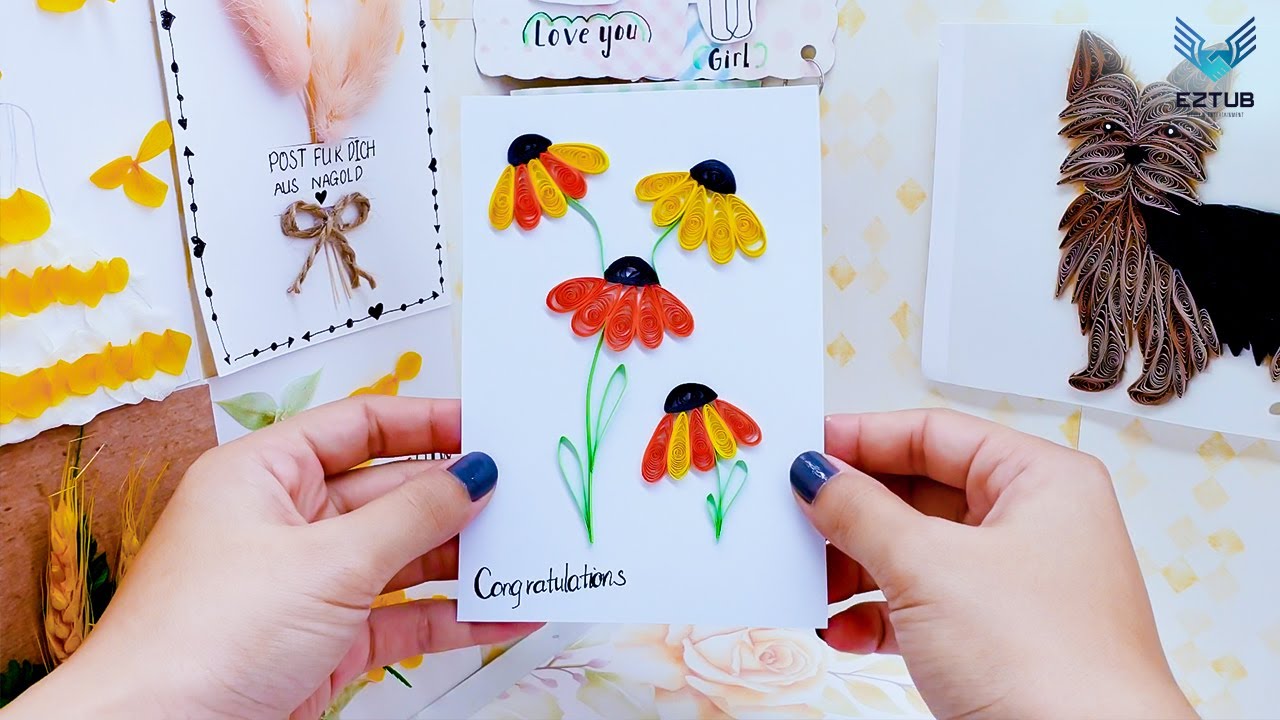 AWLN25 Angelic Quilling Wildflower Garden DIY Handmade Tutorial / Ann Walker Linda Nelson