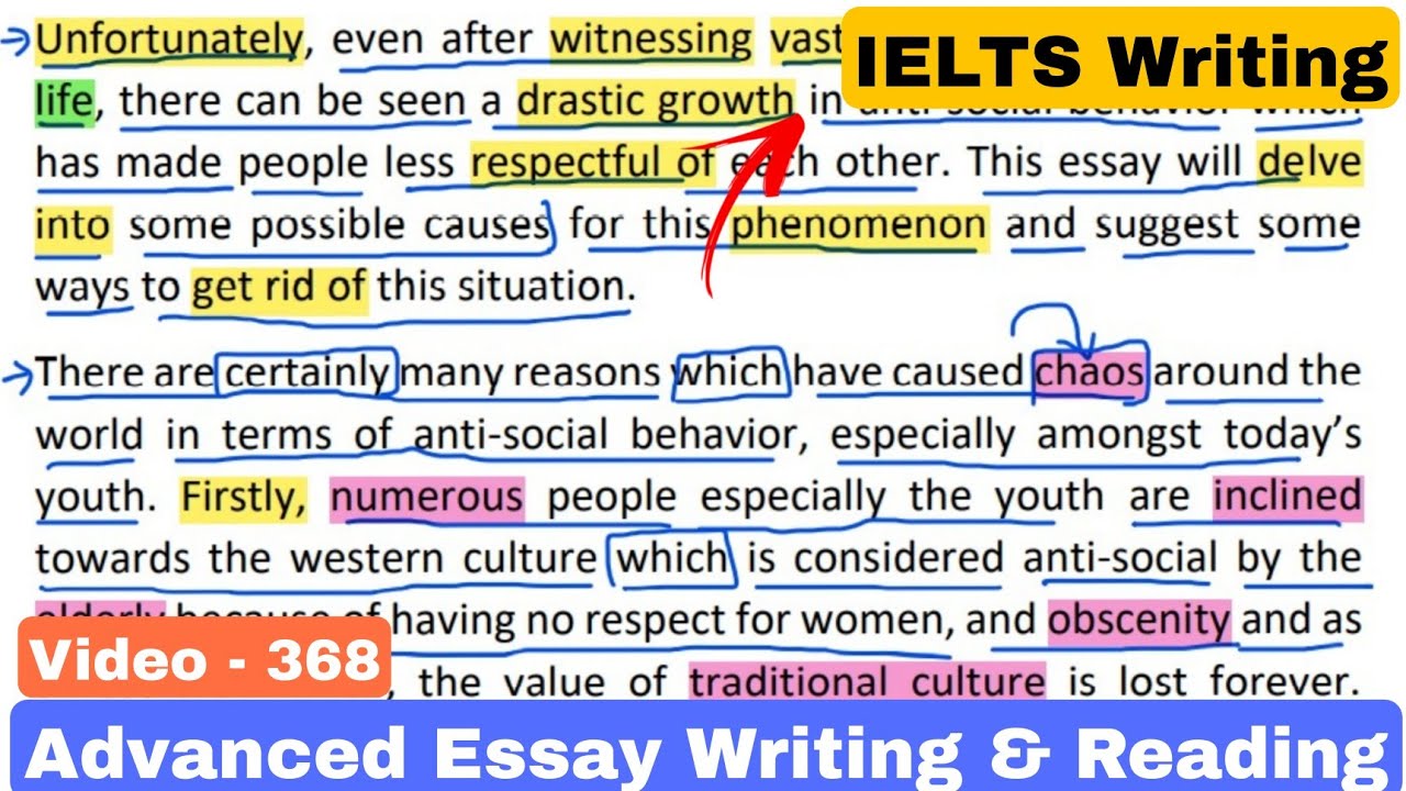 How to improve English Reading - Advanced IELTS Essay - Writing Task