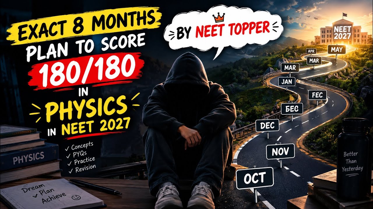 NEET 2027 Physics: 8 Months Strategy to Score 180/180 🔥 | Complete Roadmap