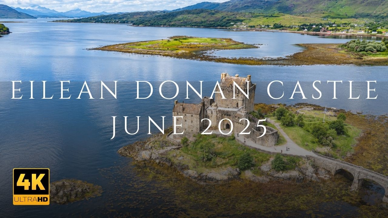 EILEAN DONAN CASTLE, SCOTLAND - 8/6/2025 - DRONE WITH A VIEW - [4K] DRONE FOOTAGE