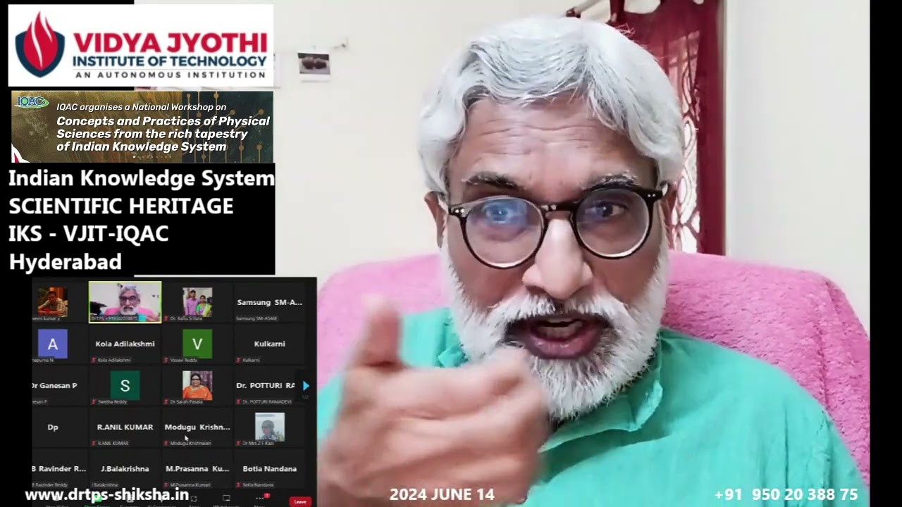 240614, Indian Scientific Hertiage, IKS, Indian Knowledge System, IQAC, VJIT, Hyderabad, DrTPS