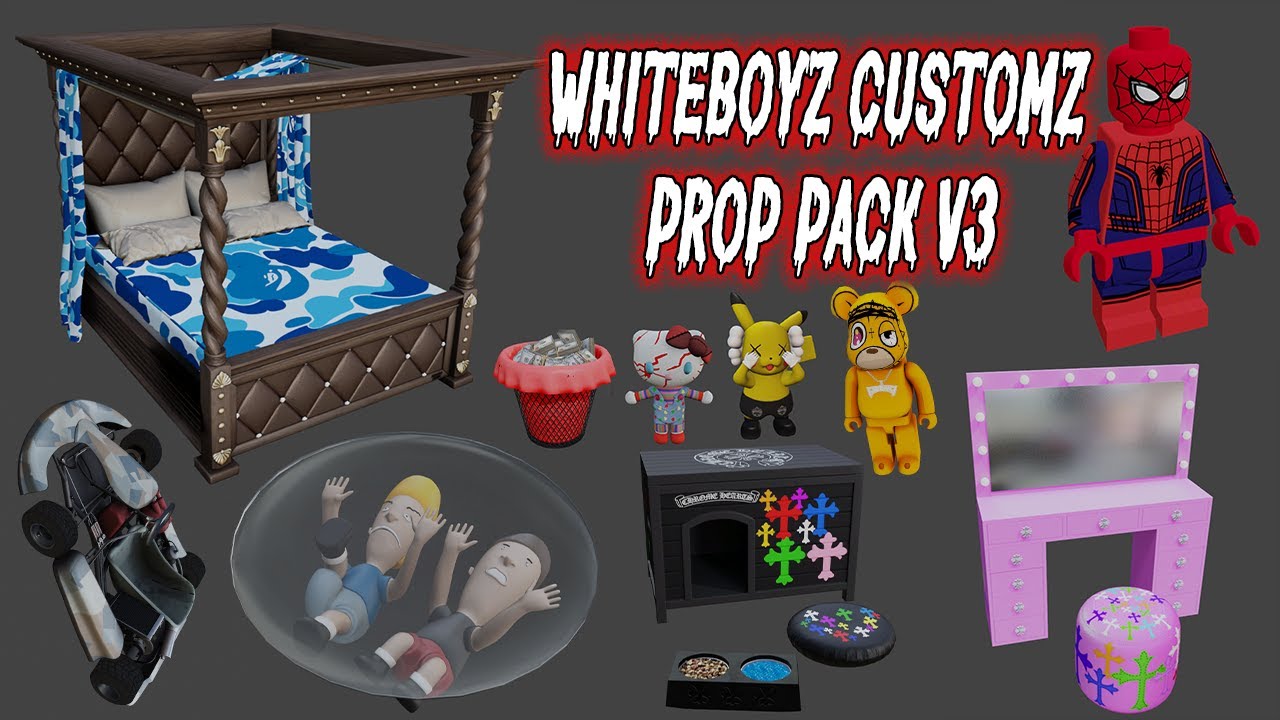Prop/Furniture Pack V3 | Whiteboyz Cusomz | Fivem Prop Pack