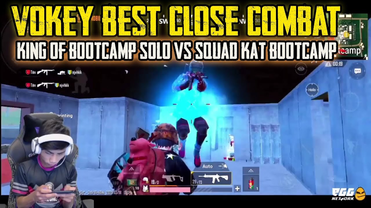 Vokey Best Close Combat | King Of Bootcamp Solo vs Squad | 3 Jari No Gyro | PUBG MOBILE