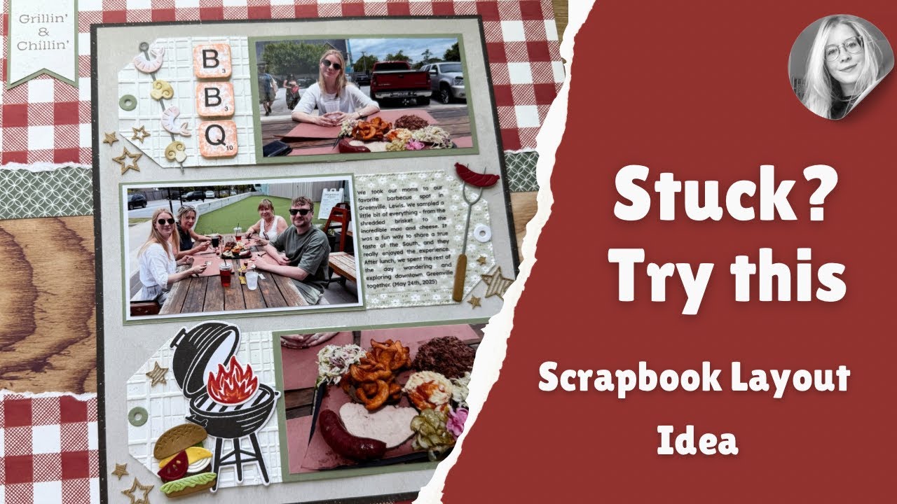 Stuck on a Scrapbook Layout? Try This Single Page Layout Using a Magazine Sketch