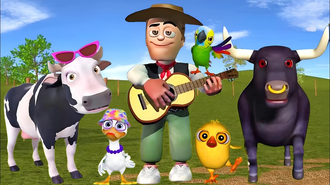 El Pollito pío 3d - el Toro y el Tractor de la Granja Part#009 -el Pollito y el Tractor de la Granja