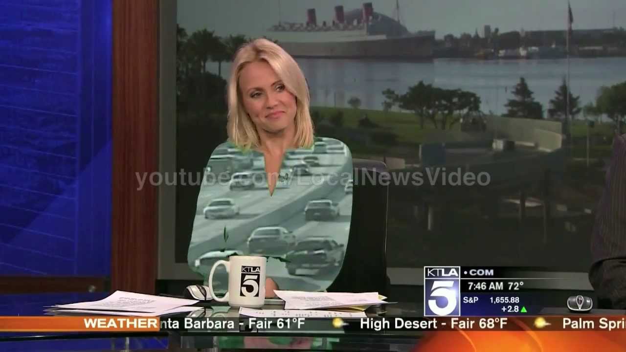 News blooper - news anchor Jessica Holmes' green screen dress