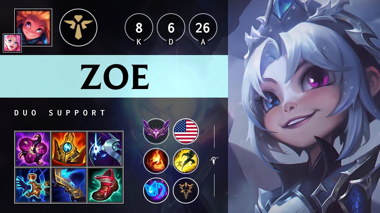 Zoe Support vs Camille: Dominating - NA Master Patch 14.19