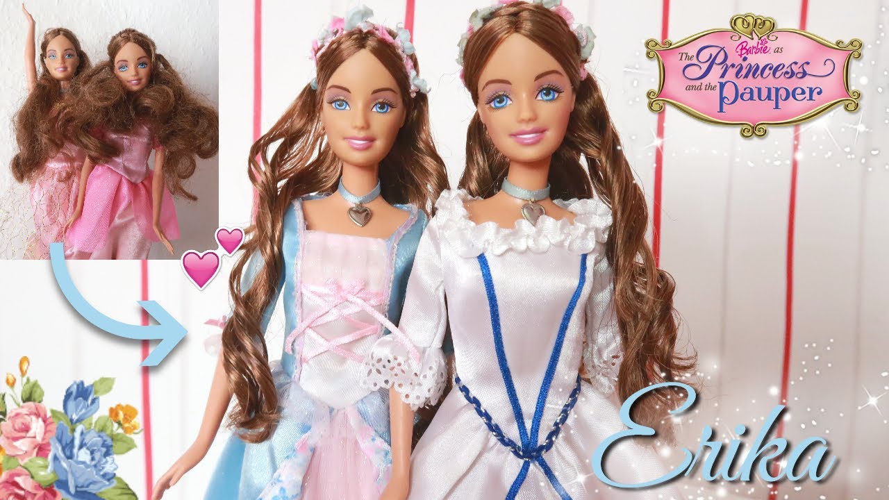 Barbie Filme a Princesa e a Plebeia 🩵 Como Fazer Penteado da Erika