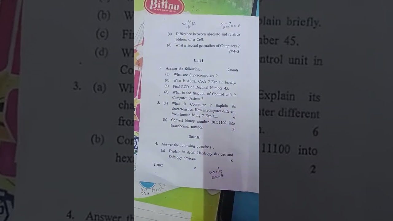 B.Sc 1st year computer science