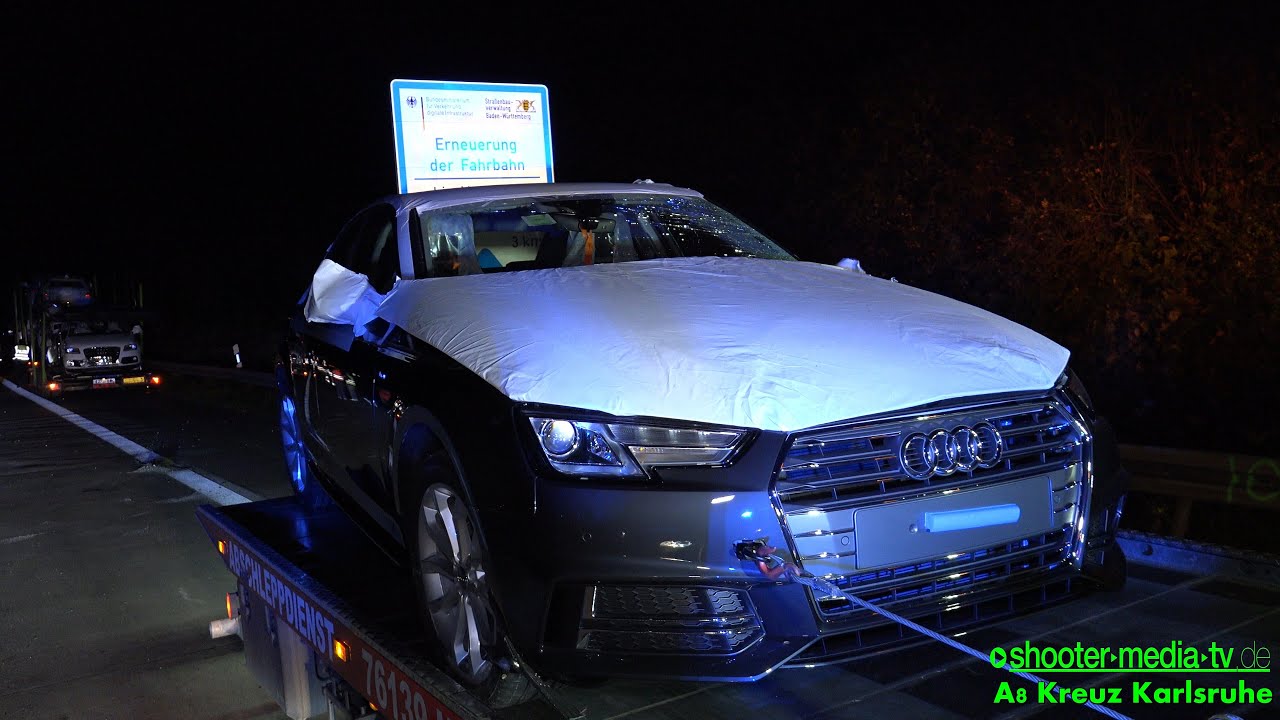 AUDI - Neuwagen fallen vom Autotransporter | Hoher Sachschaden | BERGUNG DER FAHRZEUGE - [E]