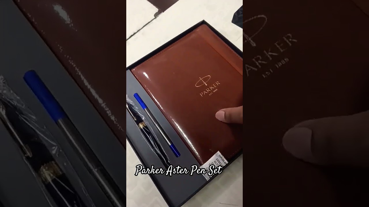 Parker Aster Lacque Black GT Roller Ball Pen Set | MRP Rs 1850 Part 1