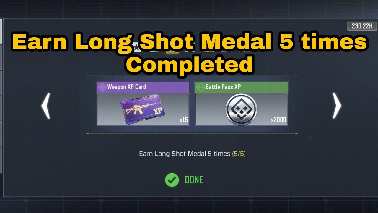 How to Earn Long Shot Medal 5 Times | Earn Long Shot Medal Elite Marksmen COD Mobile | Wisdom Frost