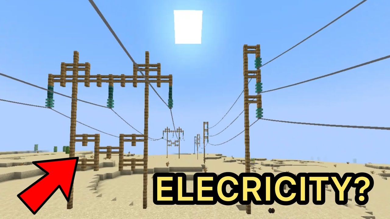 Realistic POWER LINES In MINECRAFT??!! #1 (With Mods!) ⚡️