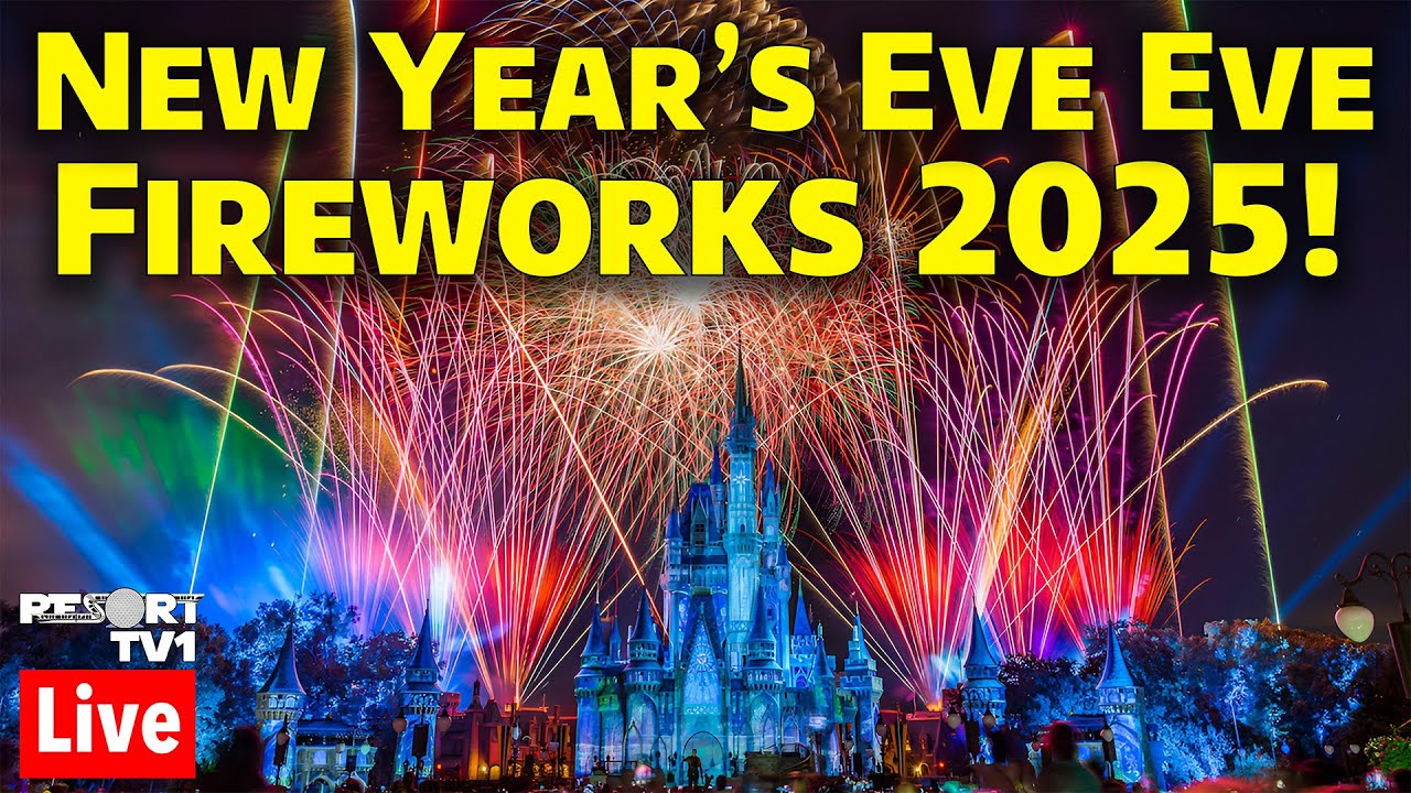 🔴Live: New Year's Eve Eve Fireworks 2025 at Walt Disney World - Magic Kingdom - Live Stream