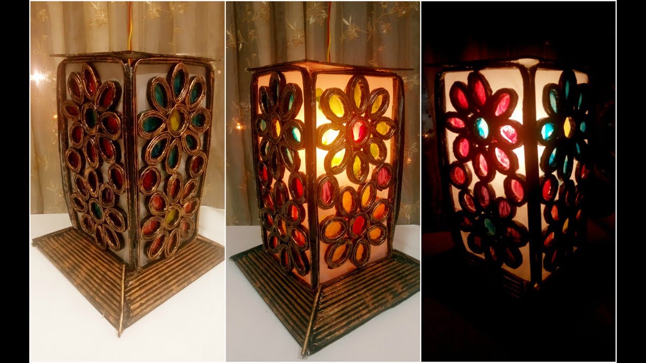 How To Make Newspaper LampShade | DIY