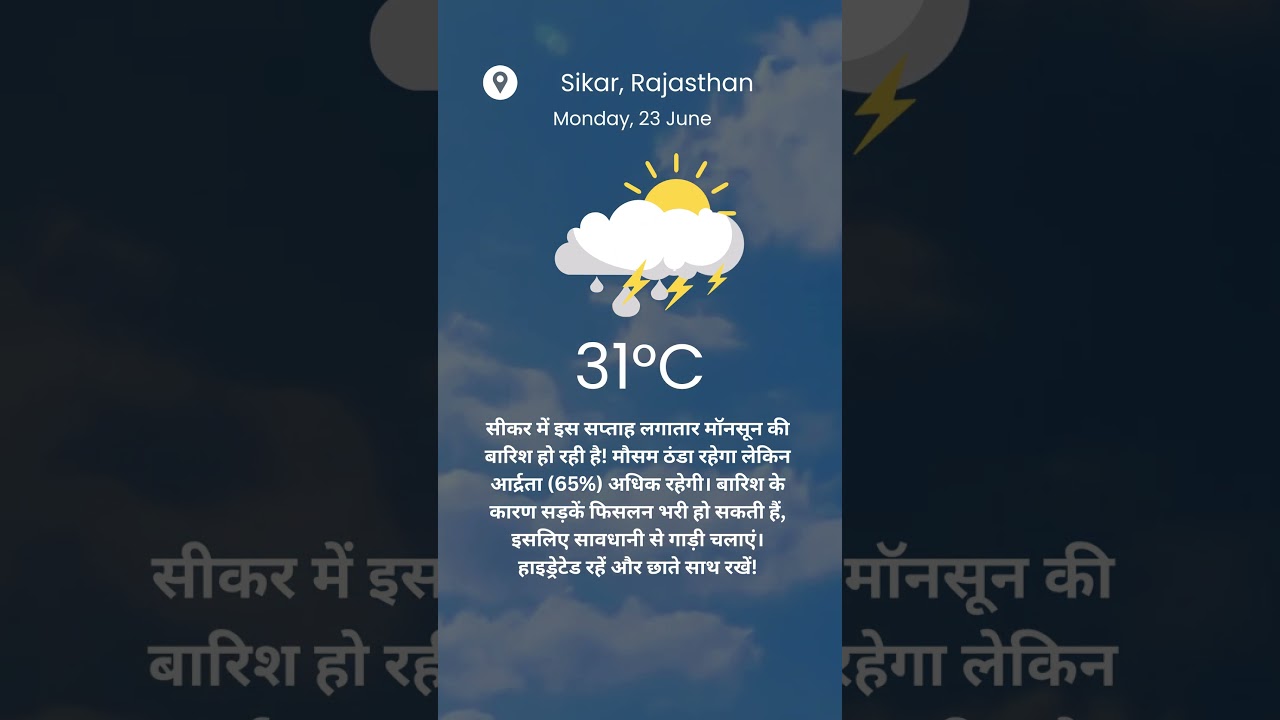 Sikar Weather News - कैसा रहेगा आज सीकर का मौसम - Shekhawati Live #sikarnews #sikar #weather
