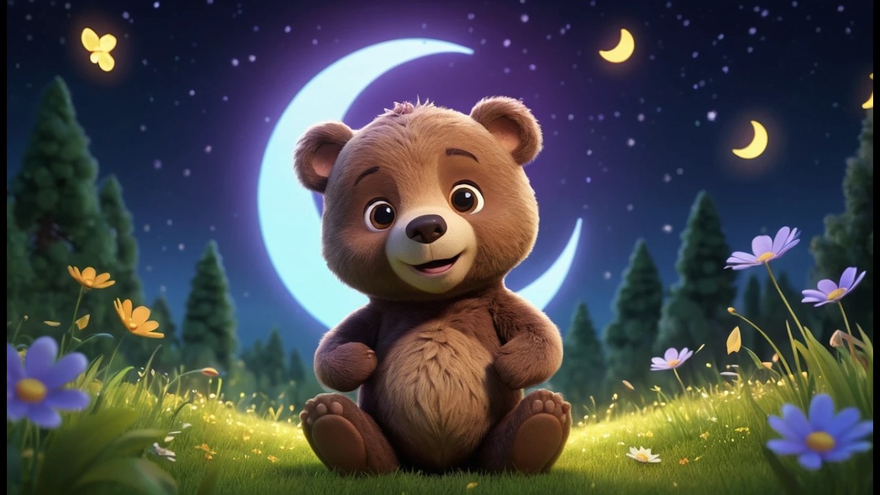 Benny the Bouncing Bear and the Moonlit Adventure | Kids Nursery Rhymes | Magical Bedtime Song for