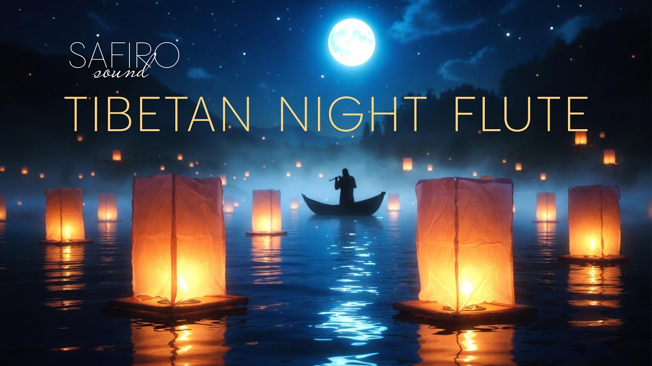 Night Tibetan Flute — Lantern Lake Ambient | Calm Mind & Sleep Music