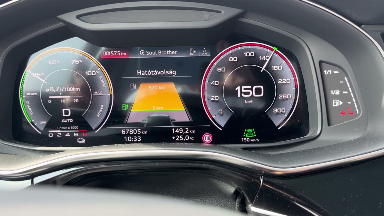 REAL LIFE Audi Q7 PHEV 55 TFSIe fuel consumption 130-140-150-160 km/h