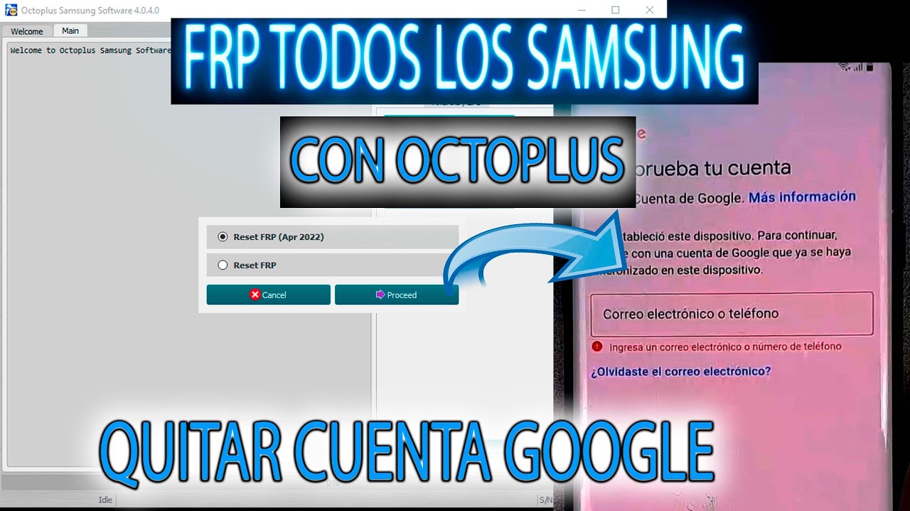 FRP QUITAR CUENTA GOOGLE CON OCTOPLUS NUEVA ACTUALIZACION FÁCIL EN UN SOLO CLICK OCTOPLUS BOX