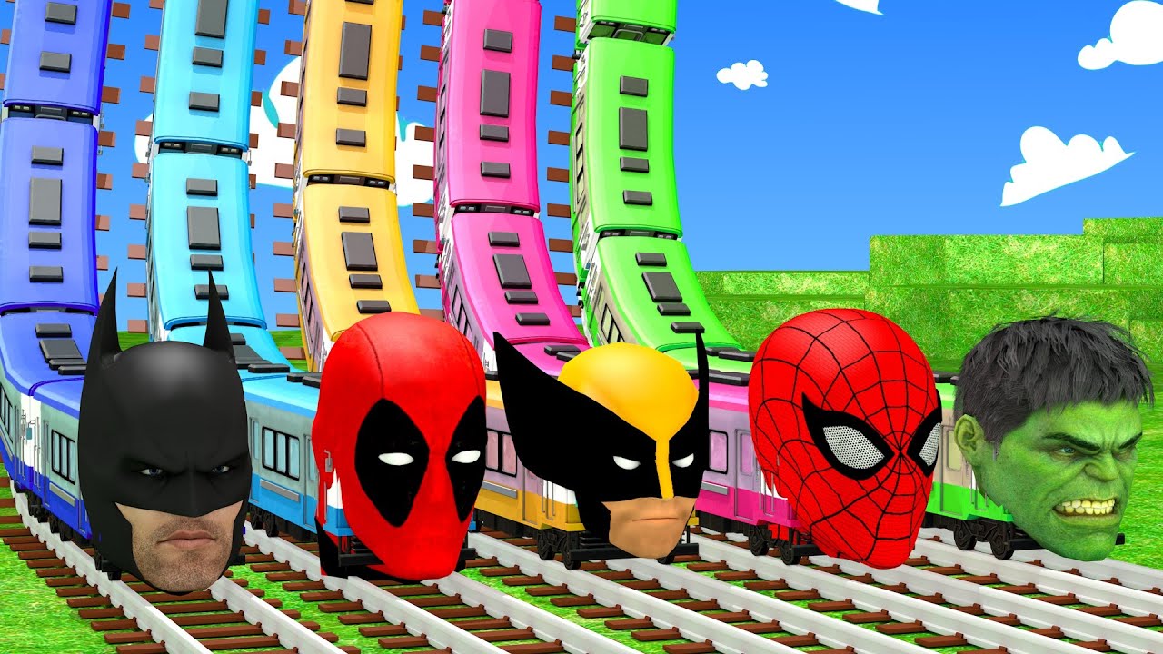【踏切アニメ】複雑な電車 5 Trains Climbing Pynamid🚍 Fumikiri 3D Railroad Crossing Animation #1
