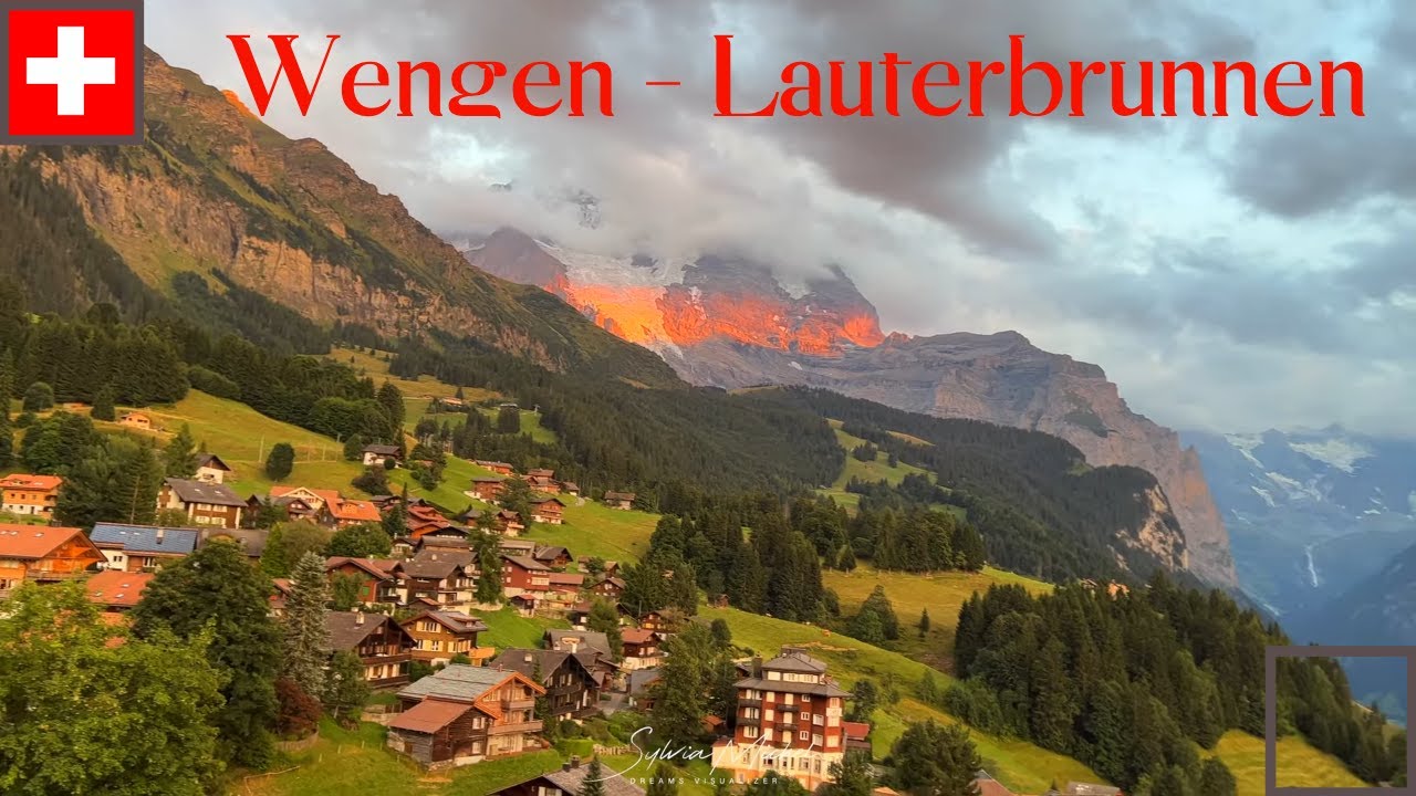 Wengen Lauterbrunnen Switzerland in summer