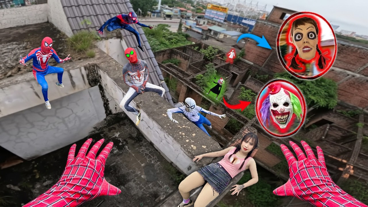7 SPIDERMAN Vs SMILING WOMAN REAL LIFE ESCAPE 46.0 (Horror Parkour Pov Short) | Epic POV