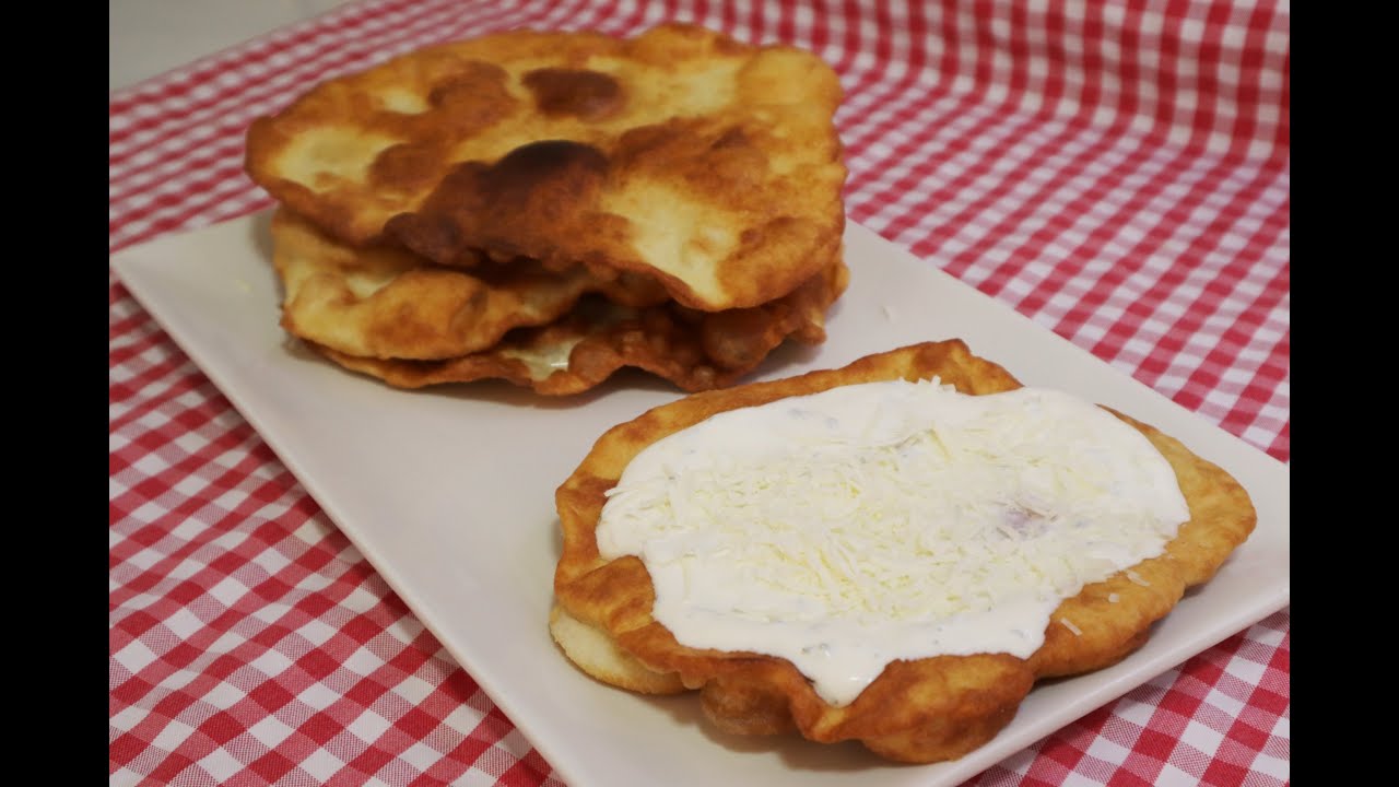 Pan frito de patata muy crujiente (Langos) pan plano Húngaro, receta fácil y resultona