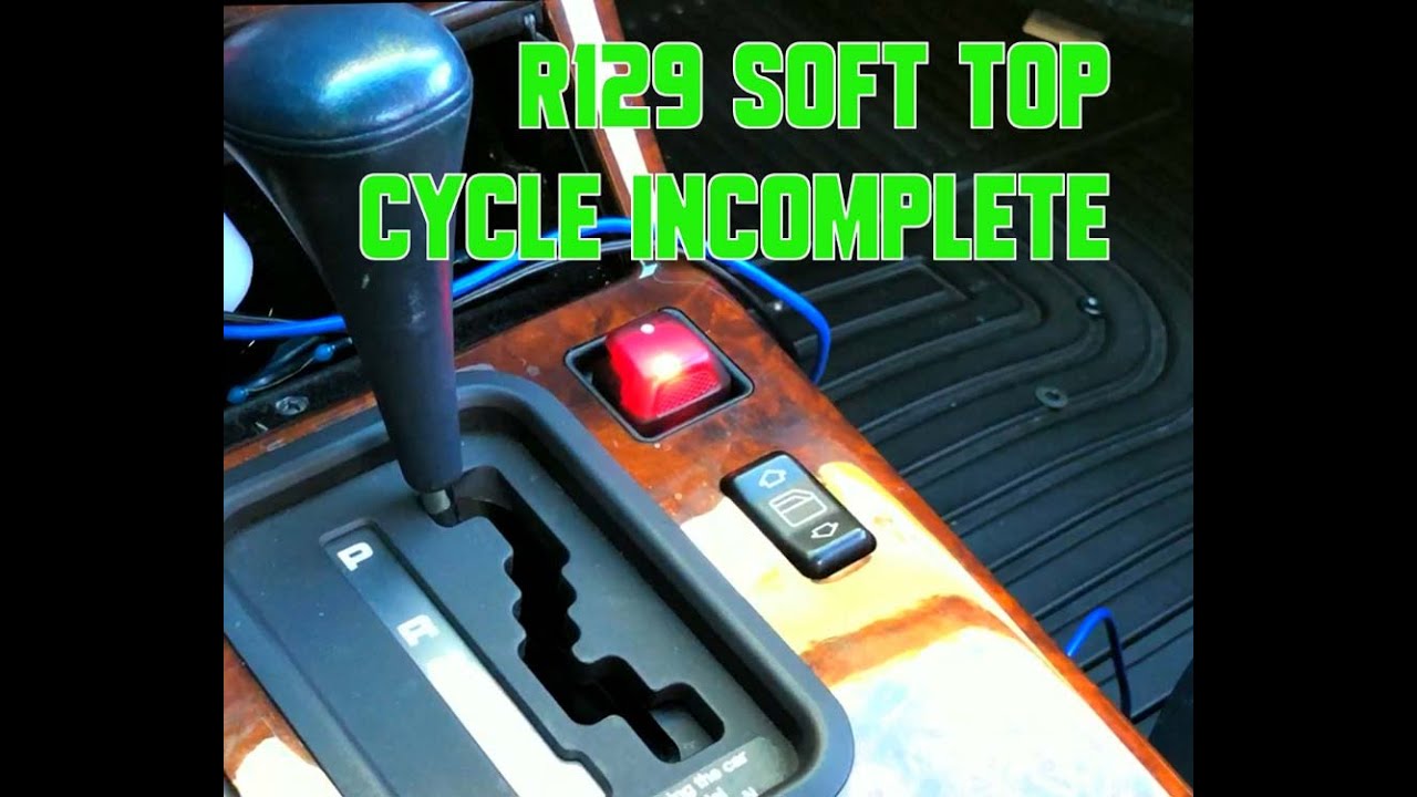 R129 SOFT TOP CYCLE INCOMPLETE
