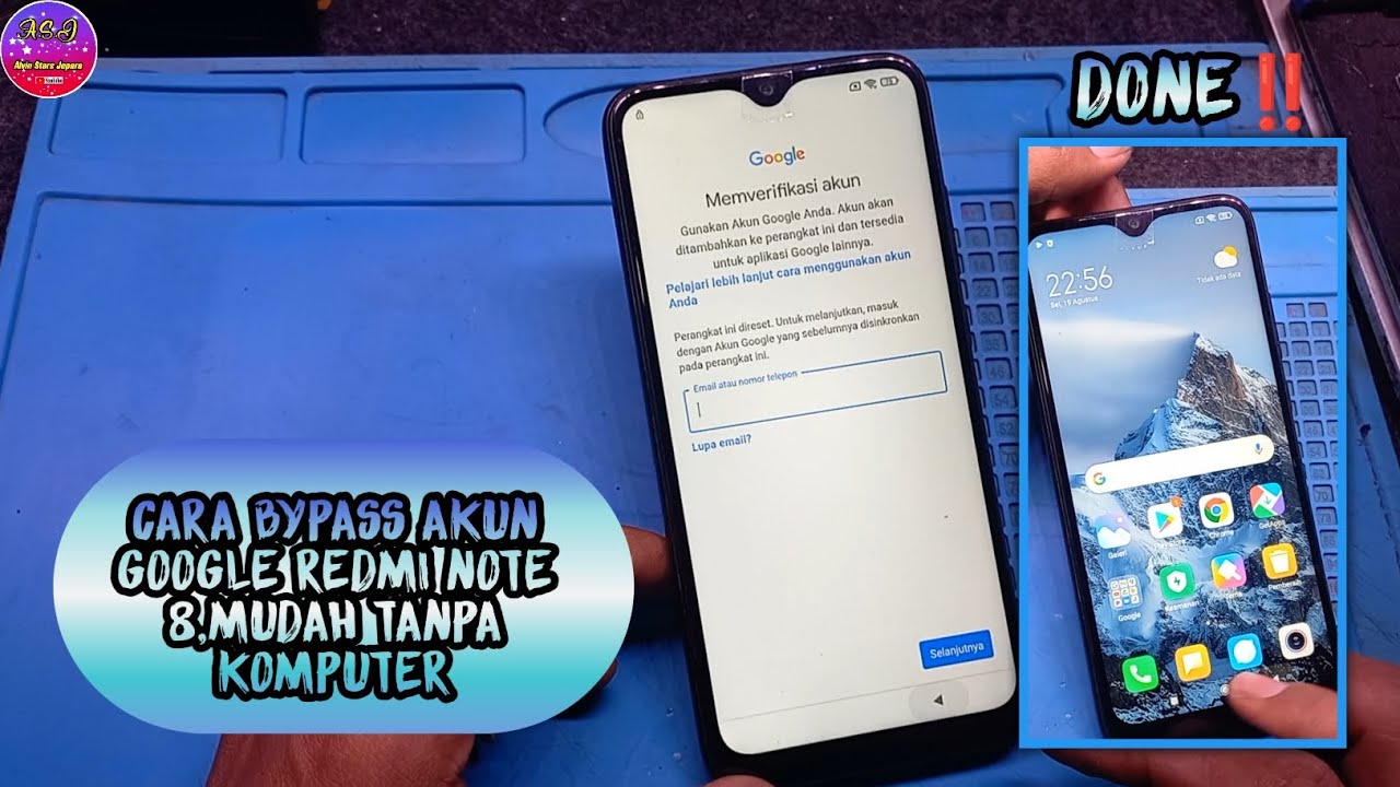 CARA BYPASS AKUN GOOGLE REDMI NOTE 8,MUDAH TANPA KOMPUTER‼️