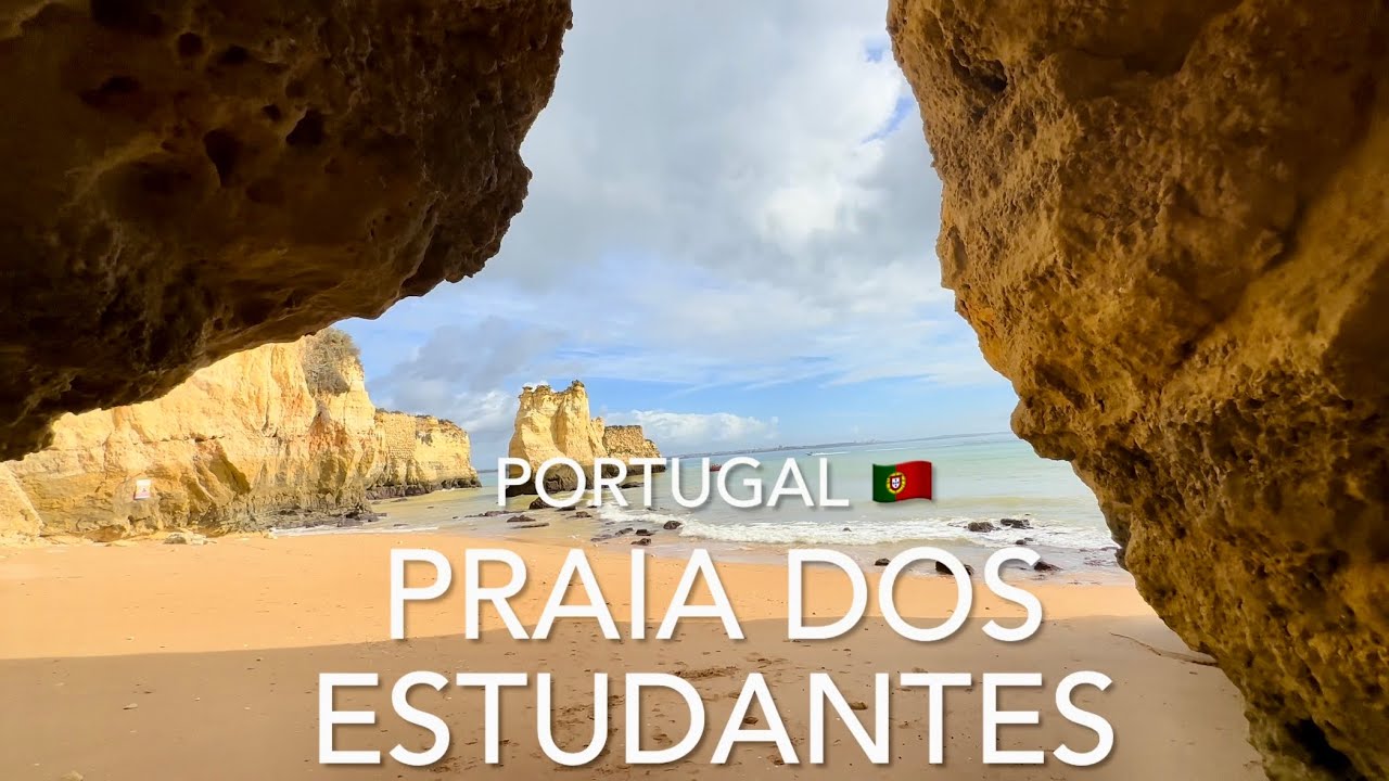 Praia Dos Estudantes, Lagos, Portugal (4K)