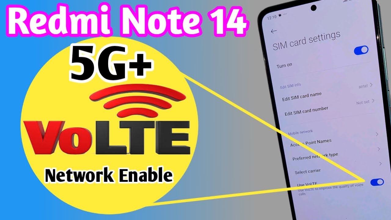 Redmi Note 14 4G+ Включение сети Volte // Включение сети Volte