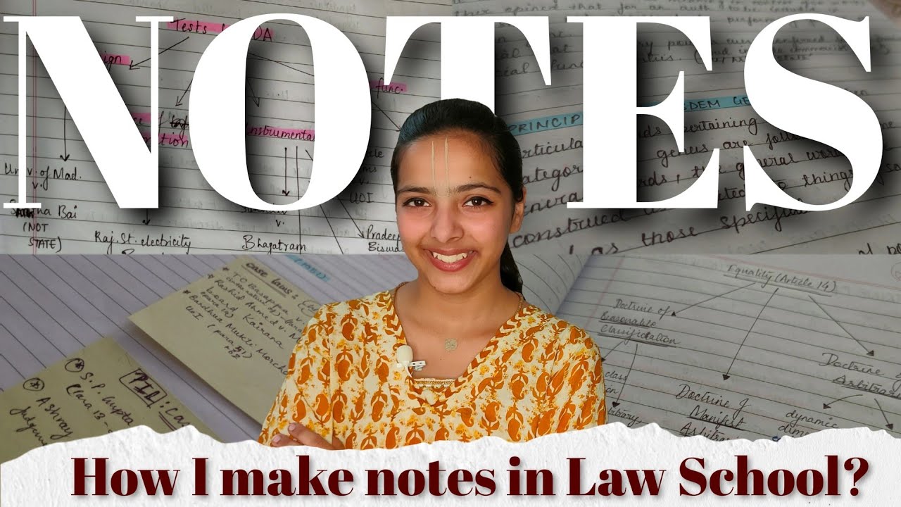 How to make notes in Law school | How to take notes in college | Ananta Vyas #notesmaking