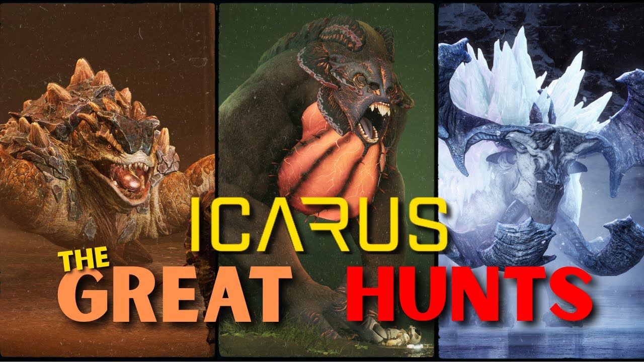 SOLO vs ALL 3 GREAT HUNTS BOSSES | ICARUS Boss Rush (Quarrite, Garganutan, Rimetusk)
