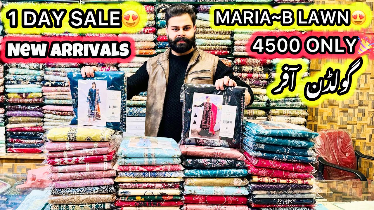 *LUXURY👑LAWN*♥️75%OFF🎉Maria•B🇵🇰Crimson😍Jazmin✅Gulaal🌺New Arrivals🌸1 Day Sale🎁Gift Price👗4500 Only🎉